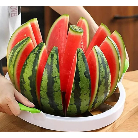 Mannice Other - Watermelon Slicer Cutter Comfort Silicone Handle Home Stainless Still Blade